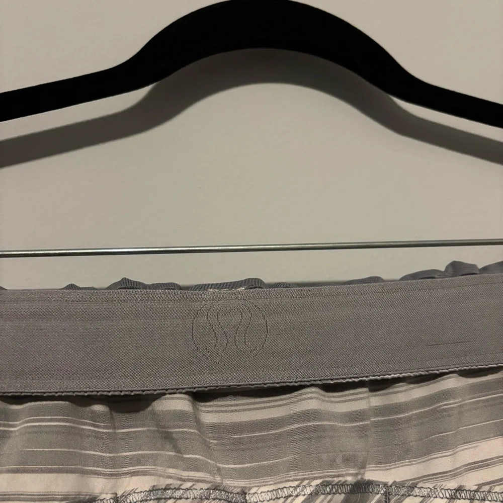 Lululemon Athletica Gray and White Athletic Shorts